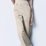 ZARA  Khaki Cargo Strapless Jumpsuit Photo 0