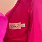 Eliza J Scuba V-Neck Ruffled Cap Sleeve Sheath Dress in Pink Size US 8 Photo 3