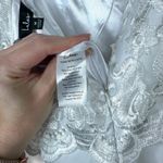 Lulus Exquisite Posture White Floral Embroidered Scalloped Tiered Jumpsuit Size M Photo 9