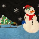 Holiday Time  Cute Ugly Christmas Snowman  Pullover Sweater XXL Photo 1