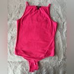 EXPRESS NWOT Hot pink square neck bodysuit Photo 0