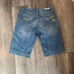 Miss Me Y2K Denim Bermuda Shorts Embellished Pockets Light Wash Size 26 Photo 1