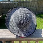 Vintage Woven Hat Black & White Photo 4