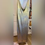 Anthropologie  Sleeveless Heather Shine Draped Back Maxi Dress Size Small Photo 8