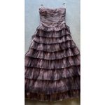 Jones New York Jovani New York Strapless Tiered Tulle Maxi Black Pink Dress Women’s Sz 10 Photo 2