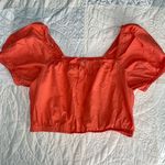 Peach Puff Sleeve Top Photo 0