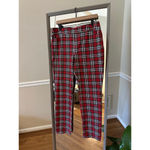 kim rogers Women's Plaid Pants Size 10 Red Photo 1