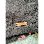 Volcom  Black Pink Orange Bud Seriously Button Front Short Sleeve Top Small Photo 6