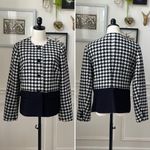 Talbots  Jewel Neck Blazer Houndstooth 8 Photo 1