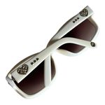Kathy Van Zeeland White and Brown Sunglasses with Gradient Lenses Photo 2