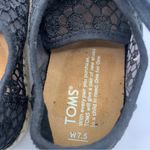 Toms  Lena Black Mosaic Mesh Espadrille Lace Up Flat Shoes Size 7.5 Photo 5