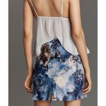 Anthropologie  The Tilda Mini Slip Skirt Blue Pattern Size S Photo 1