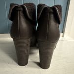 UGG Australia Dandylion Tres Brown Leather Knit Ankle Boots Size 9.5 1008755 EUC Photo 5