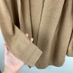 Kenar  100% Merino Wool Tan Waffle Knit Cardigan Sweater Sz 1X Photo 7