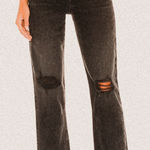 AGOLDE 90s pinch waist dark wash howl distress knee jeans Photo 0