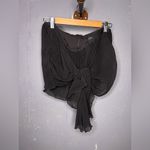 LIONESS  Black Asymmetrical Skirt with Ring Detail Photo 3