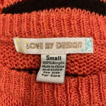 Love by Design  orange sweater in size small Photo 4