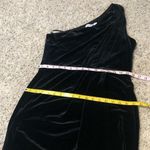 BCBGeneration 🆕  velvet one shoulder mini dress sleeveless black large pullover Photo 8