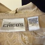 Chico's  Tan Blazer with Ornate Embroidery Photo 1