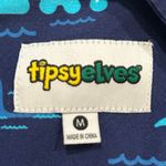 Tipsy Elves Loch Ness Monster Button Down Shirt Men’s Medium – Navy Novelty Shor Photo 3