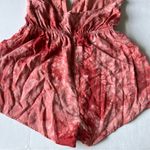 Tobi NWT Ariana Tie dye print high neck romper in size small pink red Photo 8