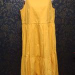 J.Crew  Yellow Maxi Sleeveless Tiered Dress Photo 1
