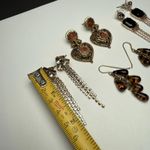 Dangle Drop Pierced Earrings Bead Enamel Rhinestone Mixed Variety Lot Of 4 Photo 3