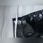 Gap Vintage Slim High Rise Glossy Black Vegan Leather Women’s Lined Pants 31 Photo 7