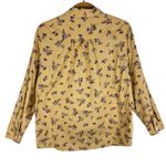Lands' End Yellow Floral Cotton Button Up Medium Photo 1