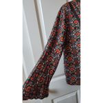 Cato women's blouse size XL orange and geometric bohemian Photo 3