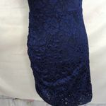 Sam Edelman Sam Edleman Navy One Shoulder Lace Mini Dress Photo 2