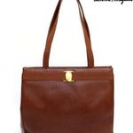 Salvatore Ferragamo Vara Embossed Lizard Vintage Tote Photo 0