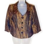 Maggy London Vintage 1990s Bronze Metallic Blazer 14 Photo 0