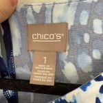 Chico's Chico’s Women’s 1 Blue Patterned Stretchy Dress Photo 1
