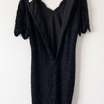 Laurence Kazar New York Beaded Vintage Silk Dress in Black Photo 7