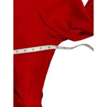 lORANE NWT Red Viscose Dress Brazil Romantic Feminine Midi Faux Wrap Party LARGE Photo 8