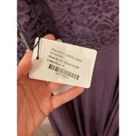 NWT JJ's House Lace Bodice Peplum Waist Plum Formal Floor Length Gown, sz 12 Purple Photo 4