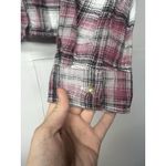 Aeropostale Aéropostale Juniors Size Small Flannel Hoodie Shirt Cropped Plaid Button Photo 4