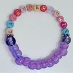 Kandi Swiftie friendship bracelet glow in the dark, stretchy, festival rave OOAK Photo 0