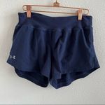 Under Armour Women's Blue Thick Elastic Waist Active Workout Gym Running Shorts Photo 0