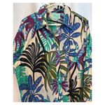 NWT True Destination Womens Sunset Shirt Swim Coverup blue white green large Photo 7