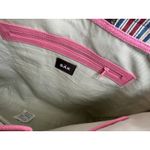 The Sak Denim Striped Canvas Organizer Shoulder Strap Tote Brown Women's Purse Photo 3