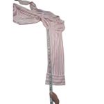 BeachLunchLounge  Button down Blouse Sz M Pink/White NWT Photo 7
