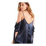 Urban Outfitters Silence + Noise Shiny Blue Off Shoulder Top Size M New Photo 2
