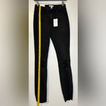 Forever 21  Distressed Knee High Rise Skinny Jeans Black Size‎ 28 NWT Photo 3