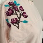 Satva Floral Embroidery Sweatshirt active sport athletic Blush organic cotton S Pink Photo 1