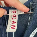 Anthropologie Dolan Navy Striped Canovas Cotton Wide Leg Jumpsuit Photo 6