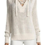 Derek Lam ‎ 10 Crosby Open Loose Knit Crochet Lace Up Sweater Sz S NWT Photo 0