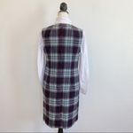 Pendleton Vintage 60s Blue Plaid Sleeveless Virgin Wool Pinafore Dress Photo 3