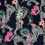 Banana Republic  Jacket Womens Medium Black Pink Bird Print Drapery Bomber Casual Photo 5